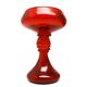 Vase, modernism, red glass, designed by J. Słuczan-Orkusz, Poland, 1970s