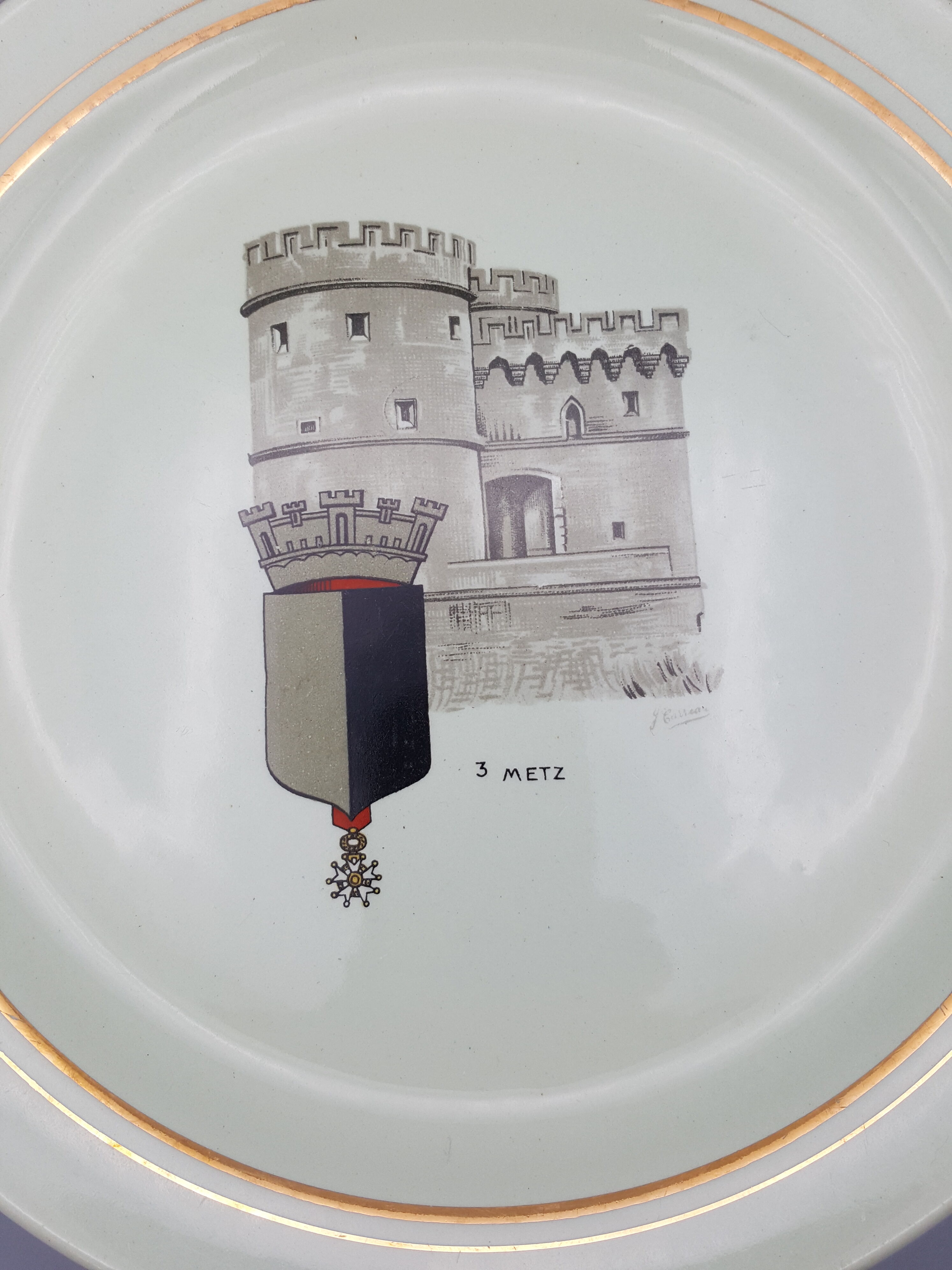 plates and flat cities Lorraine coat of arms Salins Opaceline