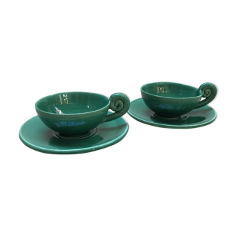 Duo of cups by René nephews for workshop Cerenne Vallauris 1944