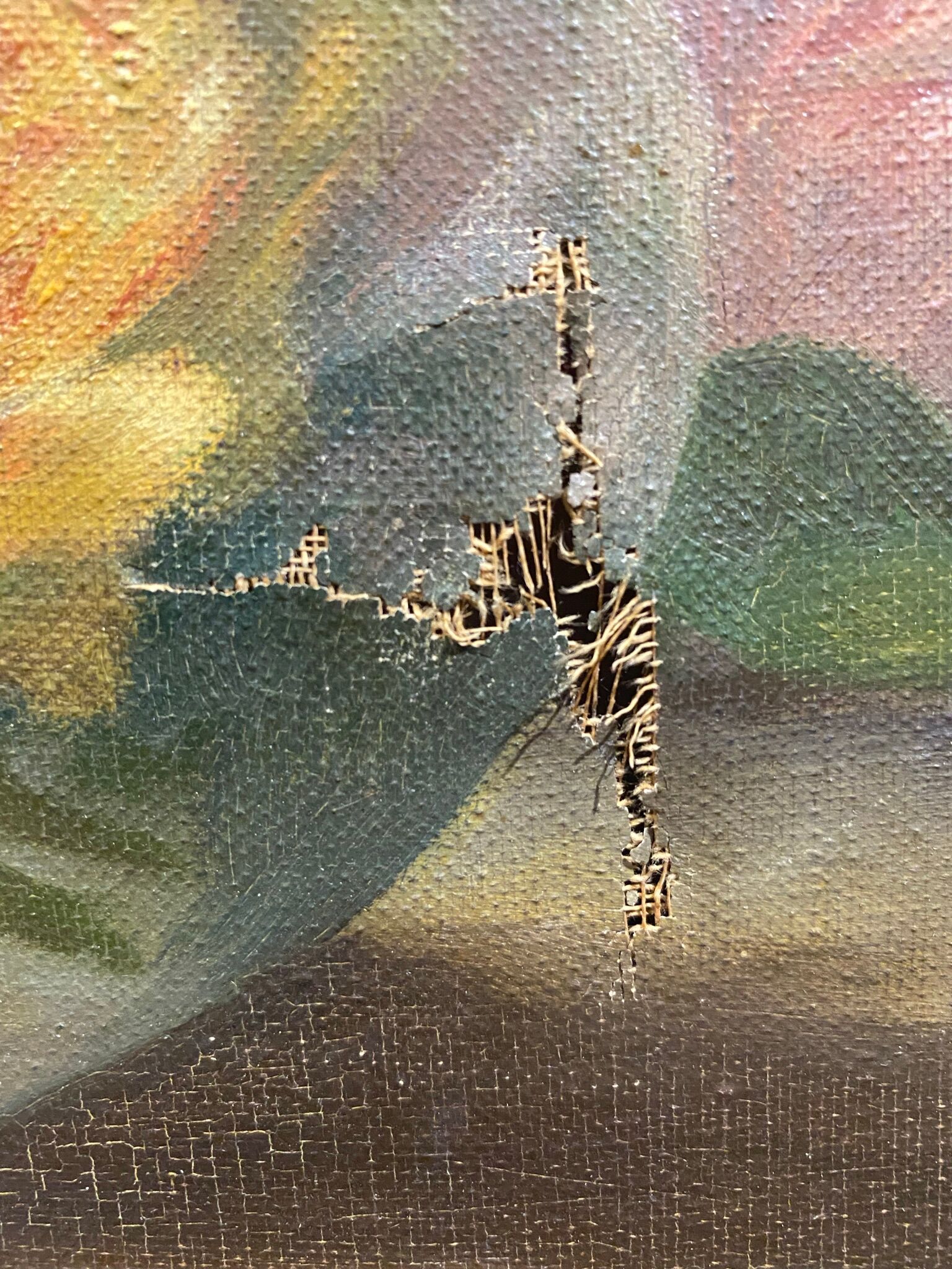 Old painting, bouquet of roses, late 19th, early 20th century