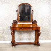 Table de coiffeuse antique en acajou, années 1890