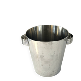 Art Deco Champagne Ice Bucket, Vintage French Chromed Stainless Steel