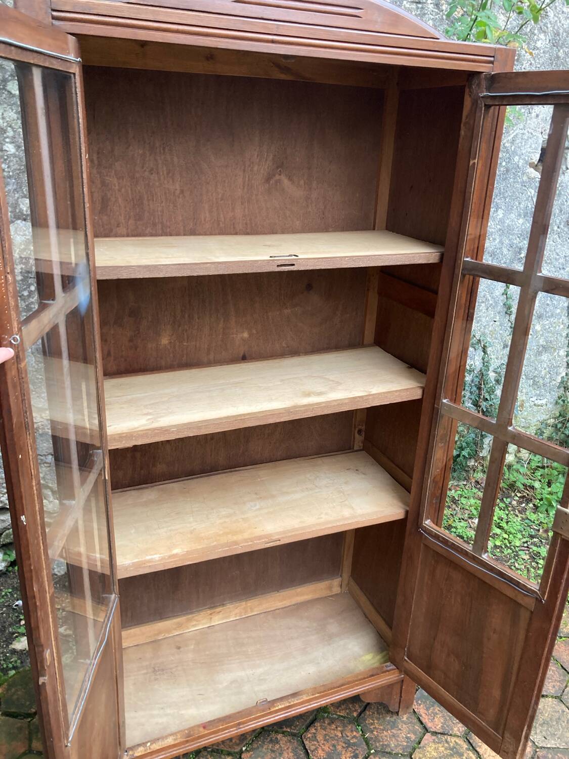 Vintage glass-fronted cabinet