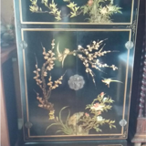 TV cabinet, hi-fi in decorated lacquered wood