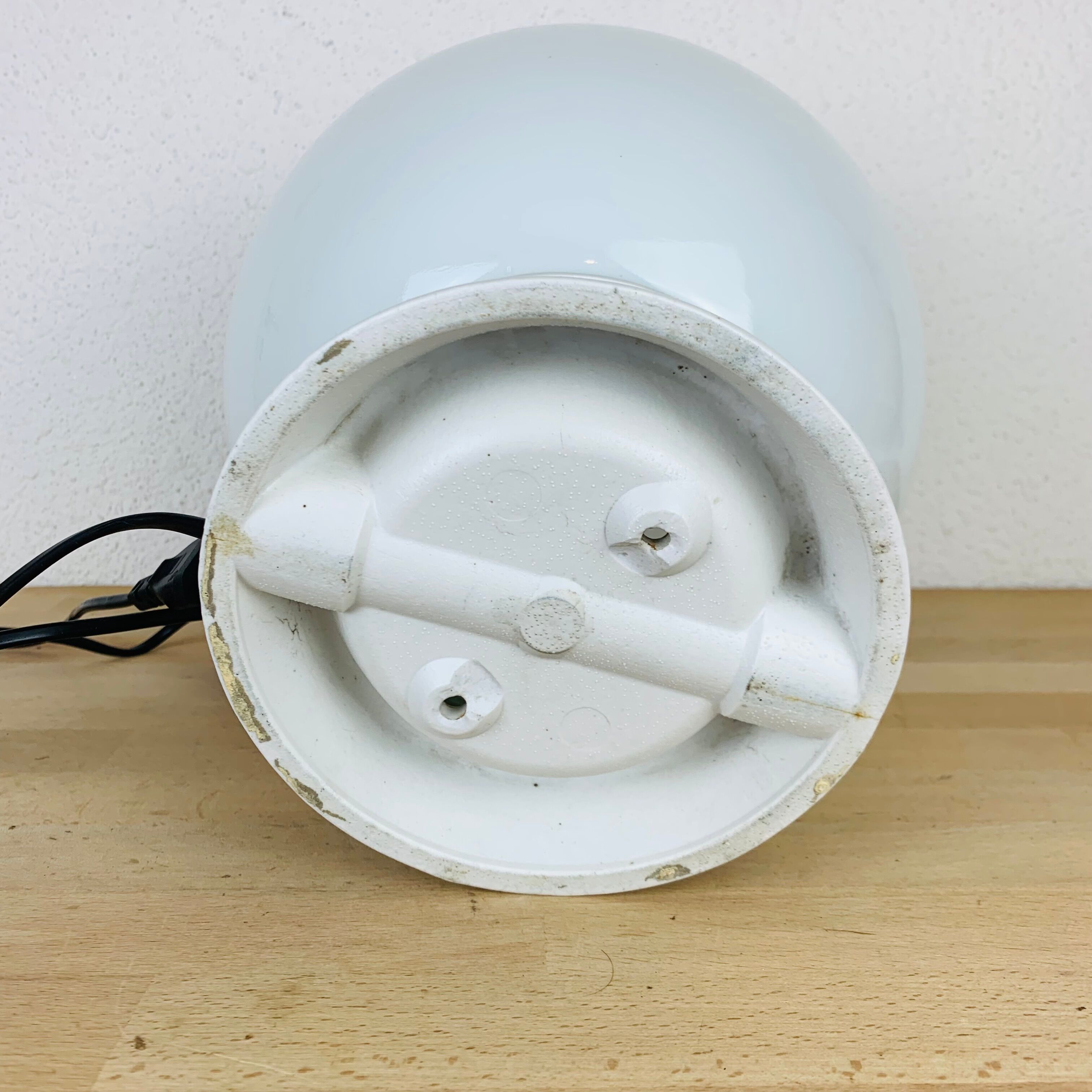 Lamp opaline globe and ceramic wall or ceiling lamp