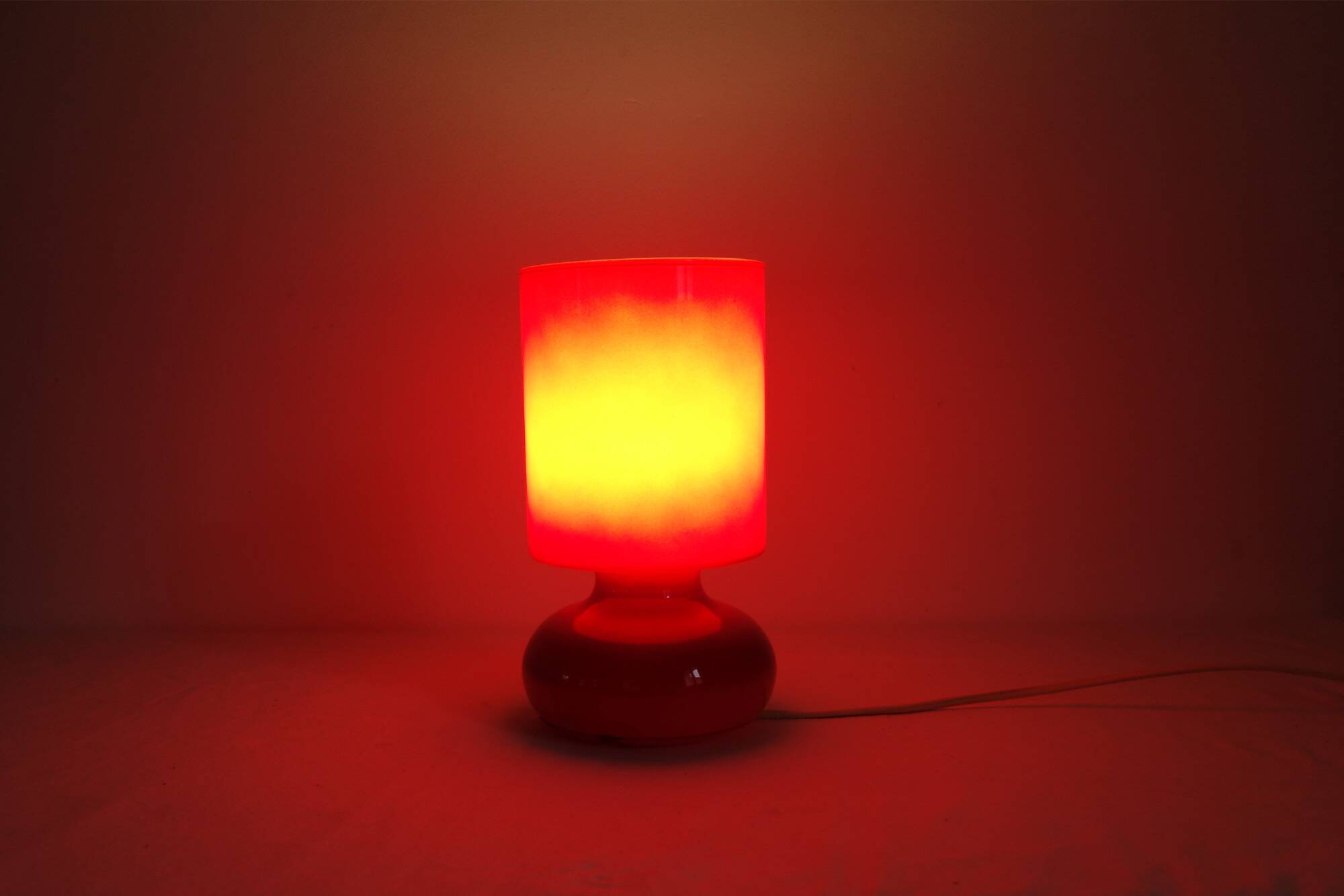 Red glass mushroom lamp IKEA from the 90s.