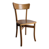 Vintage bistro chair in patinated blonde beech