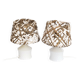 A pair of bedside lamps, porcelain base, Unterweisbach, Germany, 1970s.
