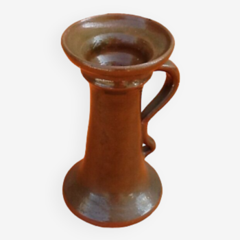 Glazed terracotta coil candle holder