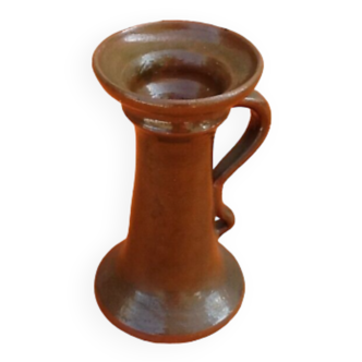 Glazed terracotta coil candle holder