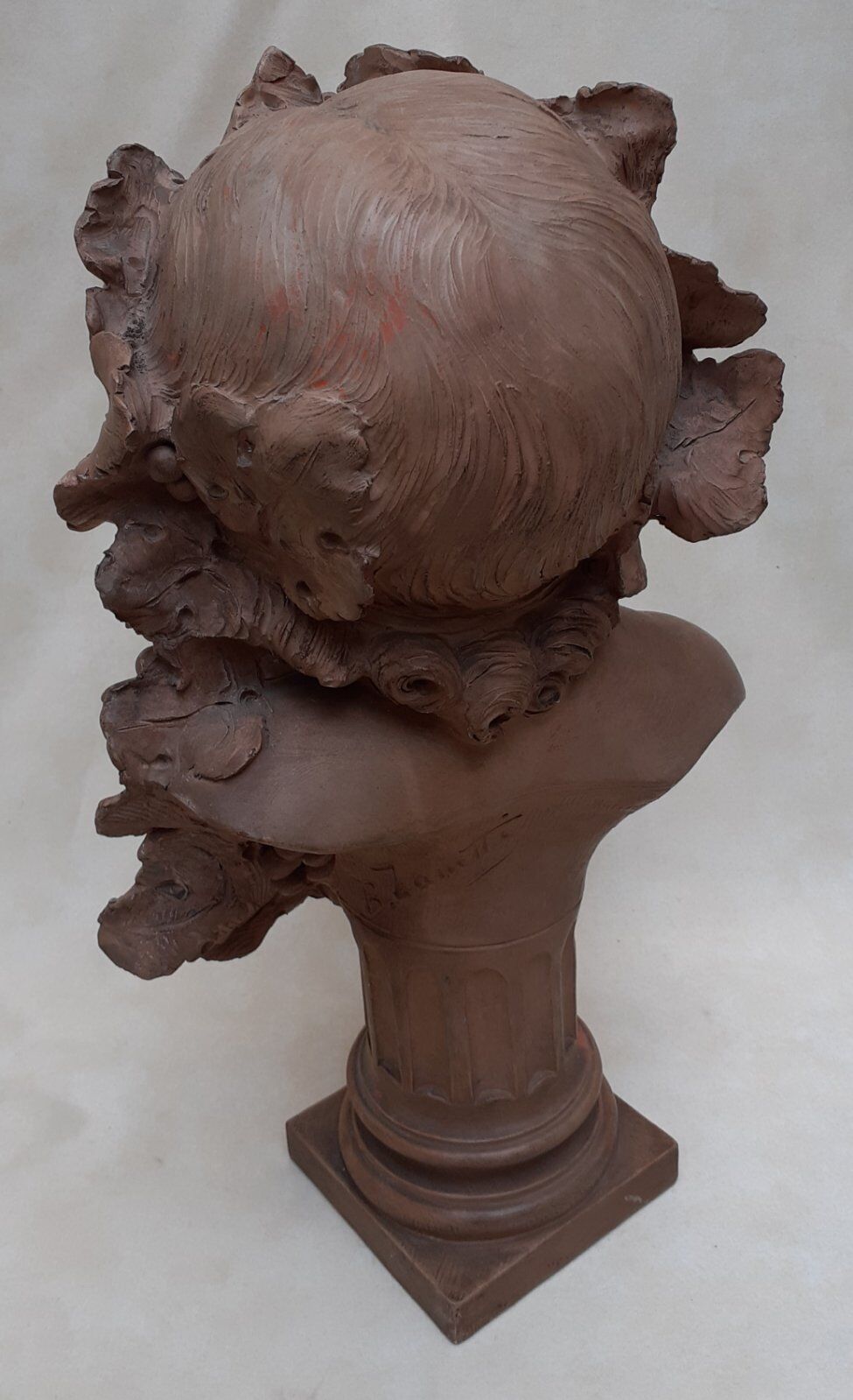 Buste de Bacchus enfant en terre cuite