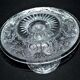 Old BACCARAT mustard maker in crystal molded with sandblasted arabesques