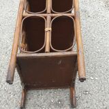 Rattan side table