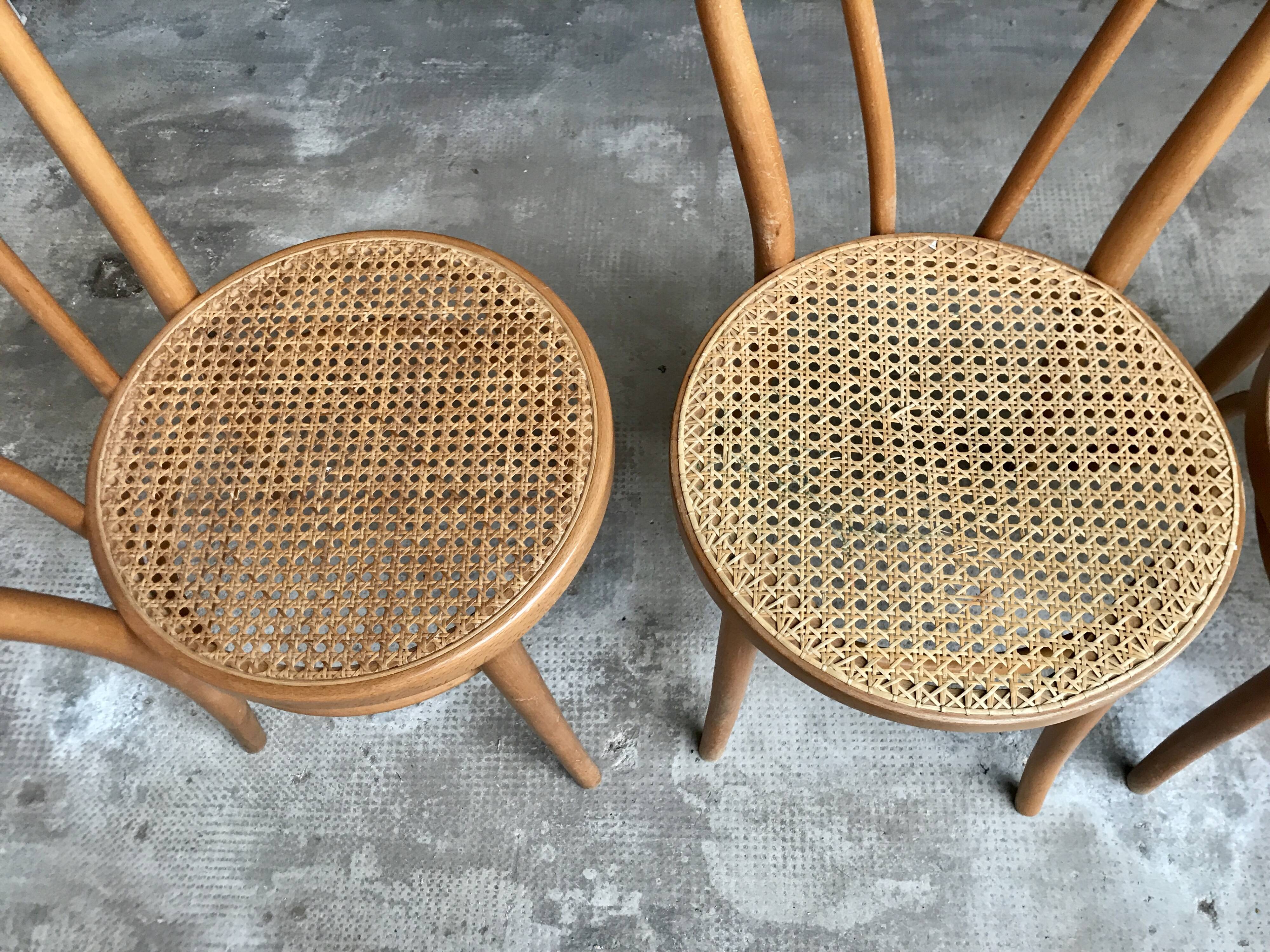 Series of 4 bistro chairs cyears beech light