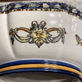 Melonniere in fine polychrome earthenware from Gien with Italian Renaissance decor