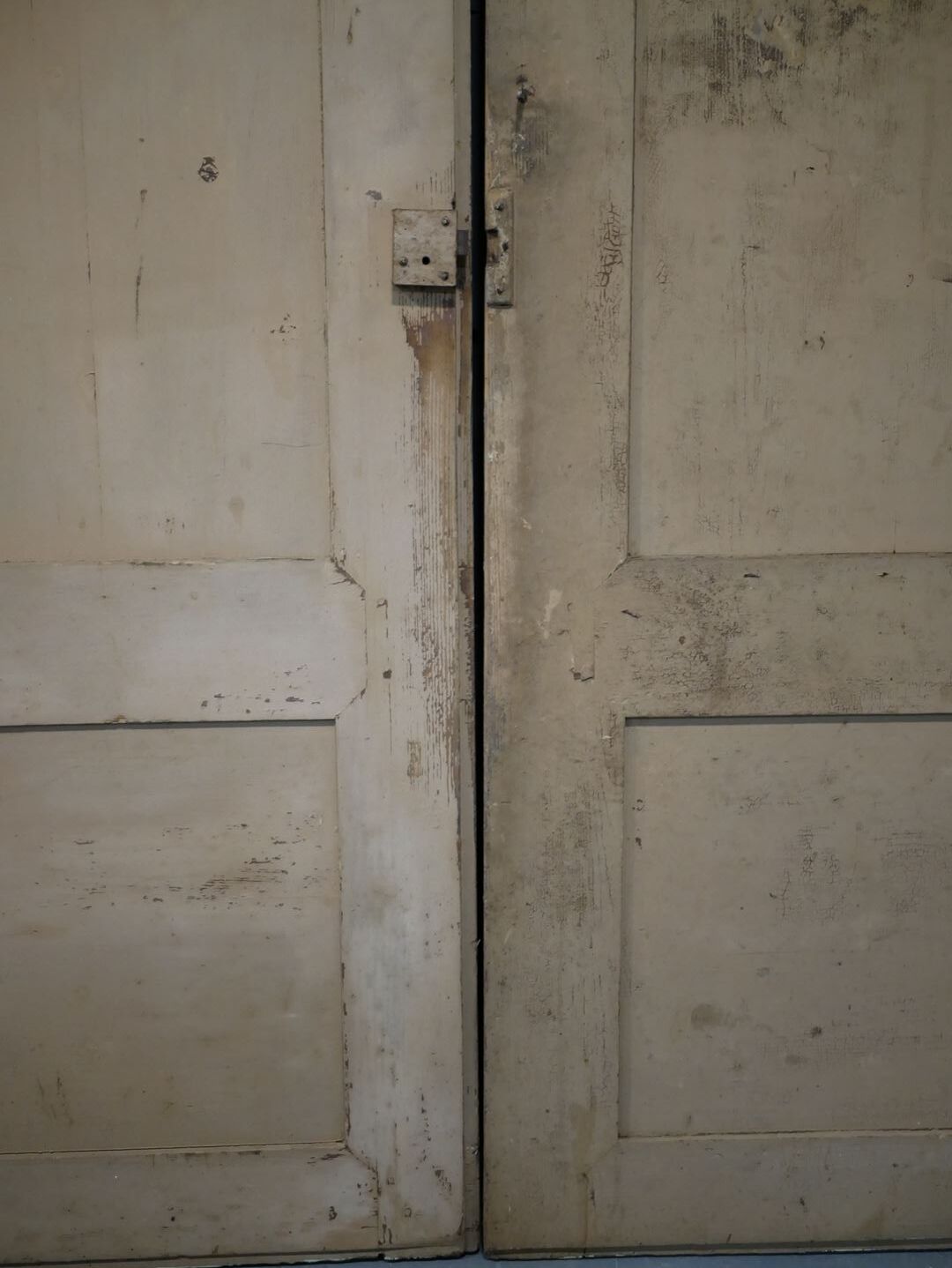 Antique painted wooden doors