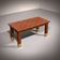 Table basse rectangulaire en bois et laiton Harrison Van Horn