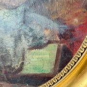 Antique Portrait Oil Painting With Wooden gilded frame 58cm x 45cm