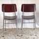Duo de chaises formica imitation palissandre années 60