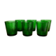 6 verres texturés verts Arcoroc Sierra vintage