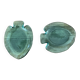 Duo de coupelles en verre moulé – motif poisson vert d’eau