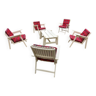 Salon Clairitex et deux chaises année 60.70