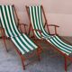 Pair of Chilean vintage sunbeds