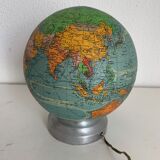 Vintage globe 1950 terrestrial Perrina glass - 19 cm