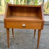 1970s Scandinavian oak bedside table