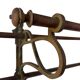 Vintage wall coat rack in copper / hanging coat rack