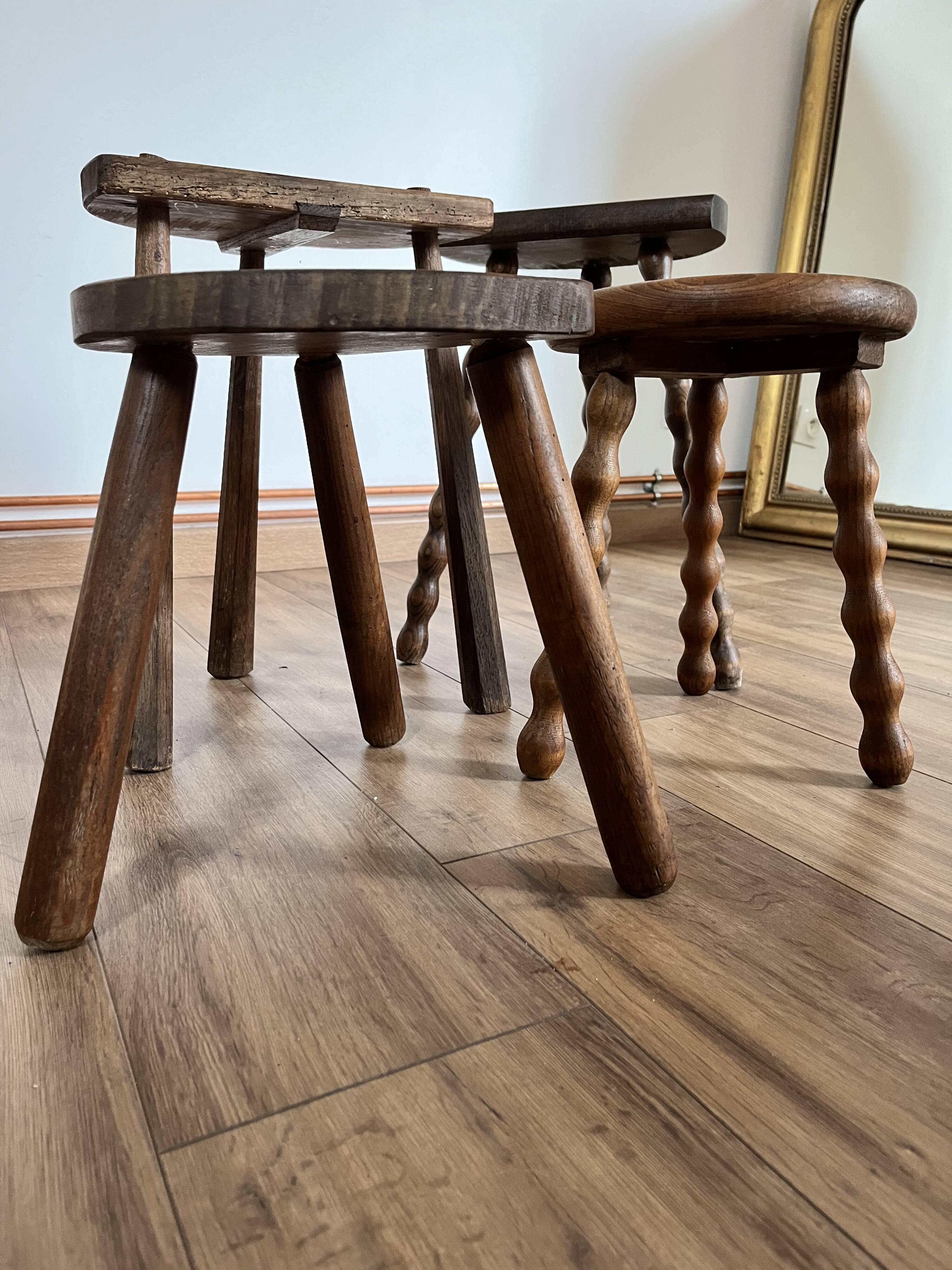 Set of 4 mismatched stools