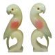Alabaster Parrot Bookends, 1930s
