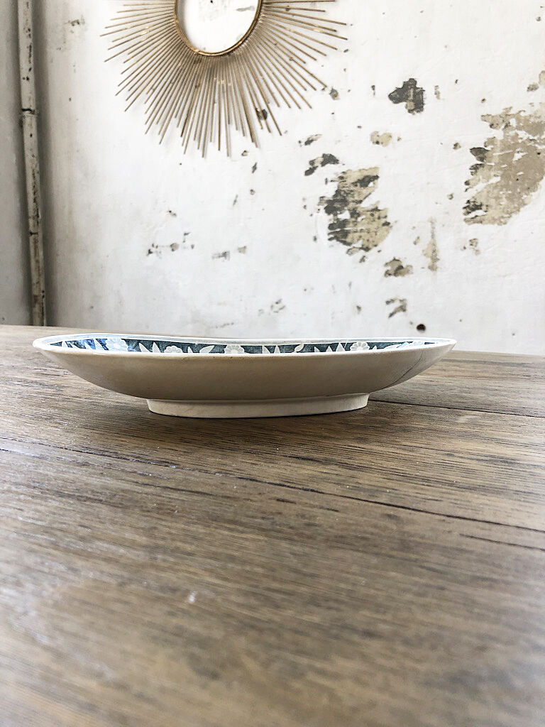 Ravier ceramic flowered Creil and Montereau