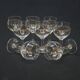 8 wine glasses in chiseled cut glass