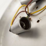S+ Megal round ceiling light in black and opaque Swiss machined glass 90