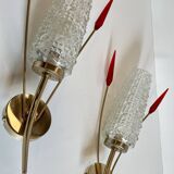 Pair of retro 60s wall lights