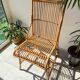 Chaise en rotin vintage 1970