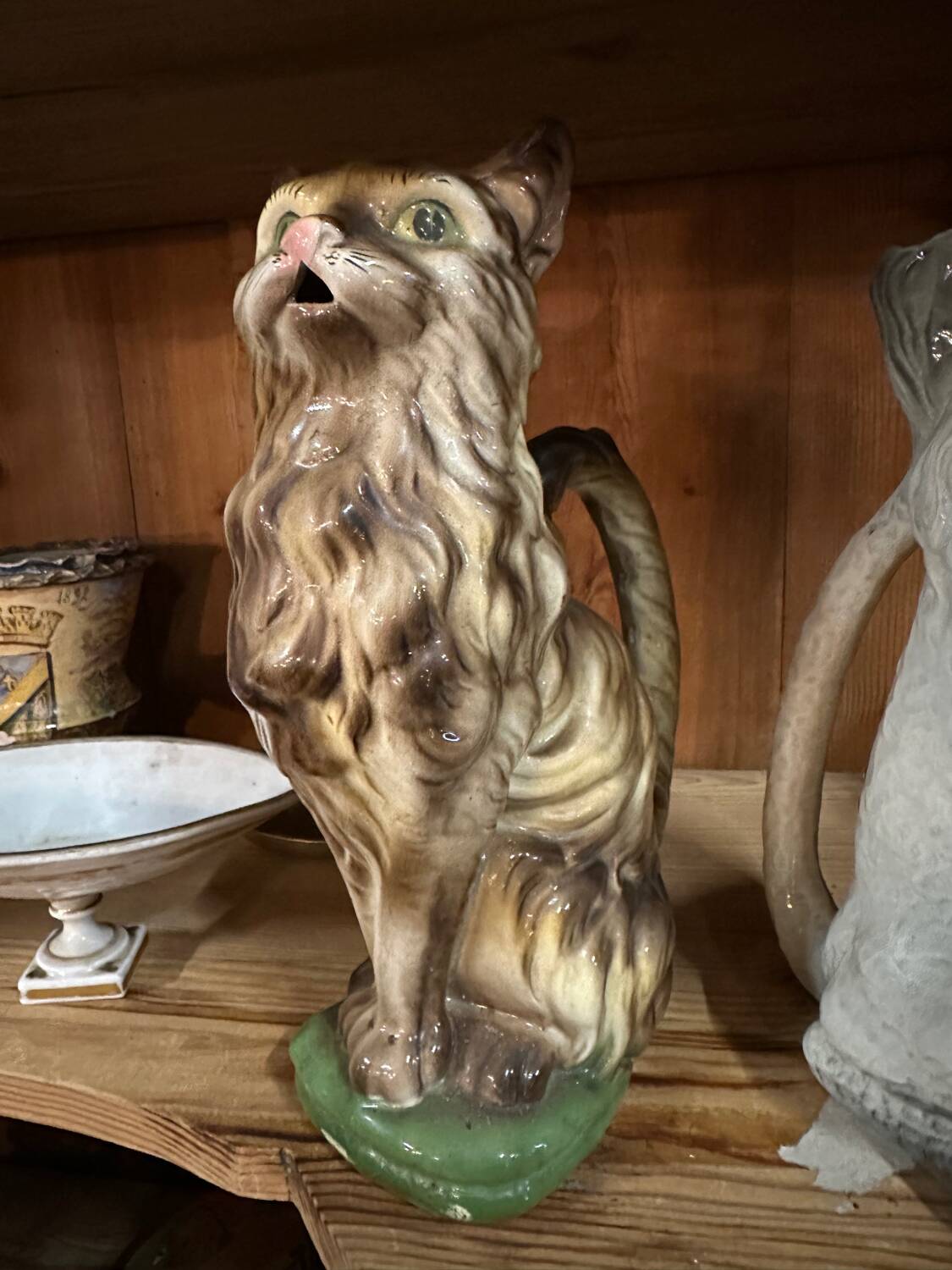 Cat Barbotine Pitcher