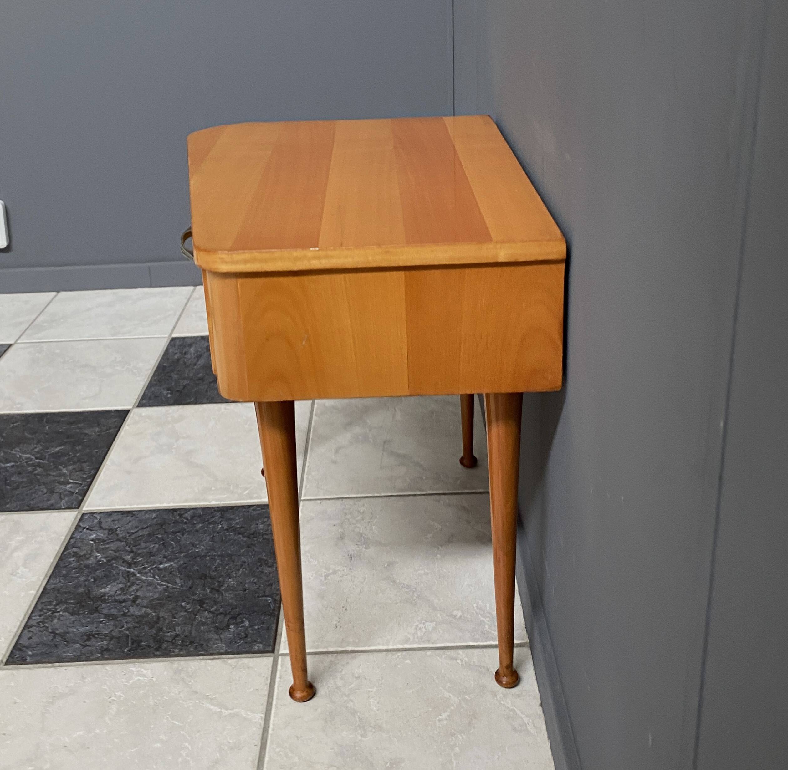 small hallway cabinet in unusual shape 1960s