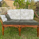 2-seater rattan bench