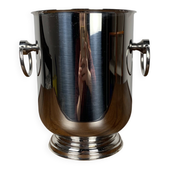 Jean Couzon stainless steel champagne bucket, 1970