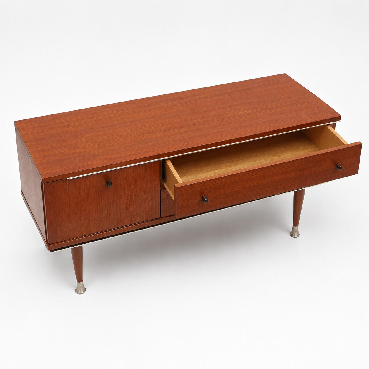 Vintage low teak sideboard 1960s