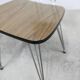 Paire de chaises Formica 1970 pieds Eiffel marron