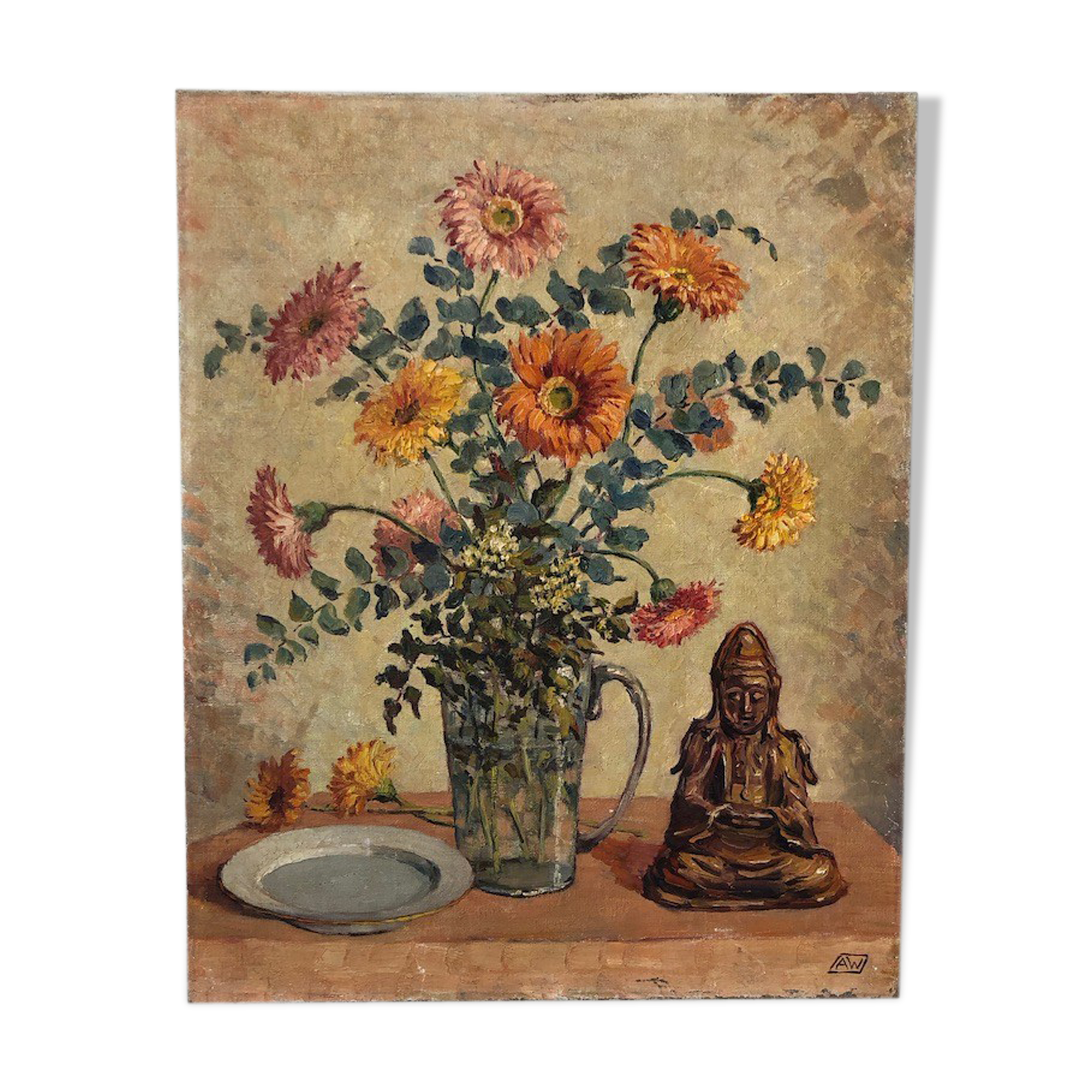 Painting on canvas bouquet