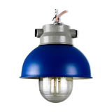 Blue industrial hanging light from tep