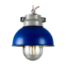 Blue industrial hanging light from tep