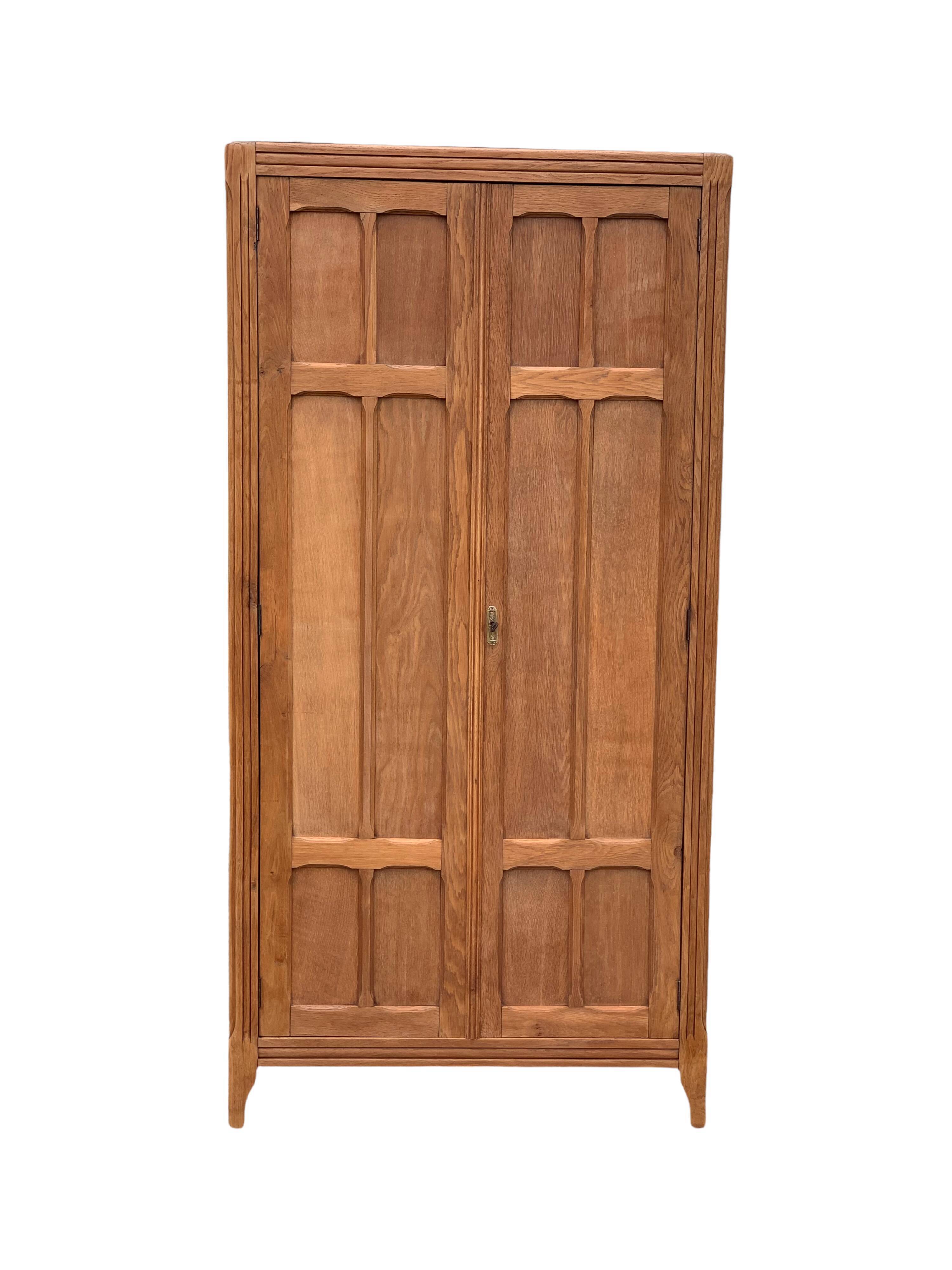 Parisian wardrobe paneled 1930 raw wood