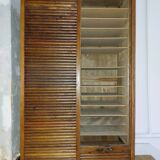 Vintage oak curtain filing cabinet (double)