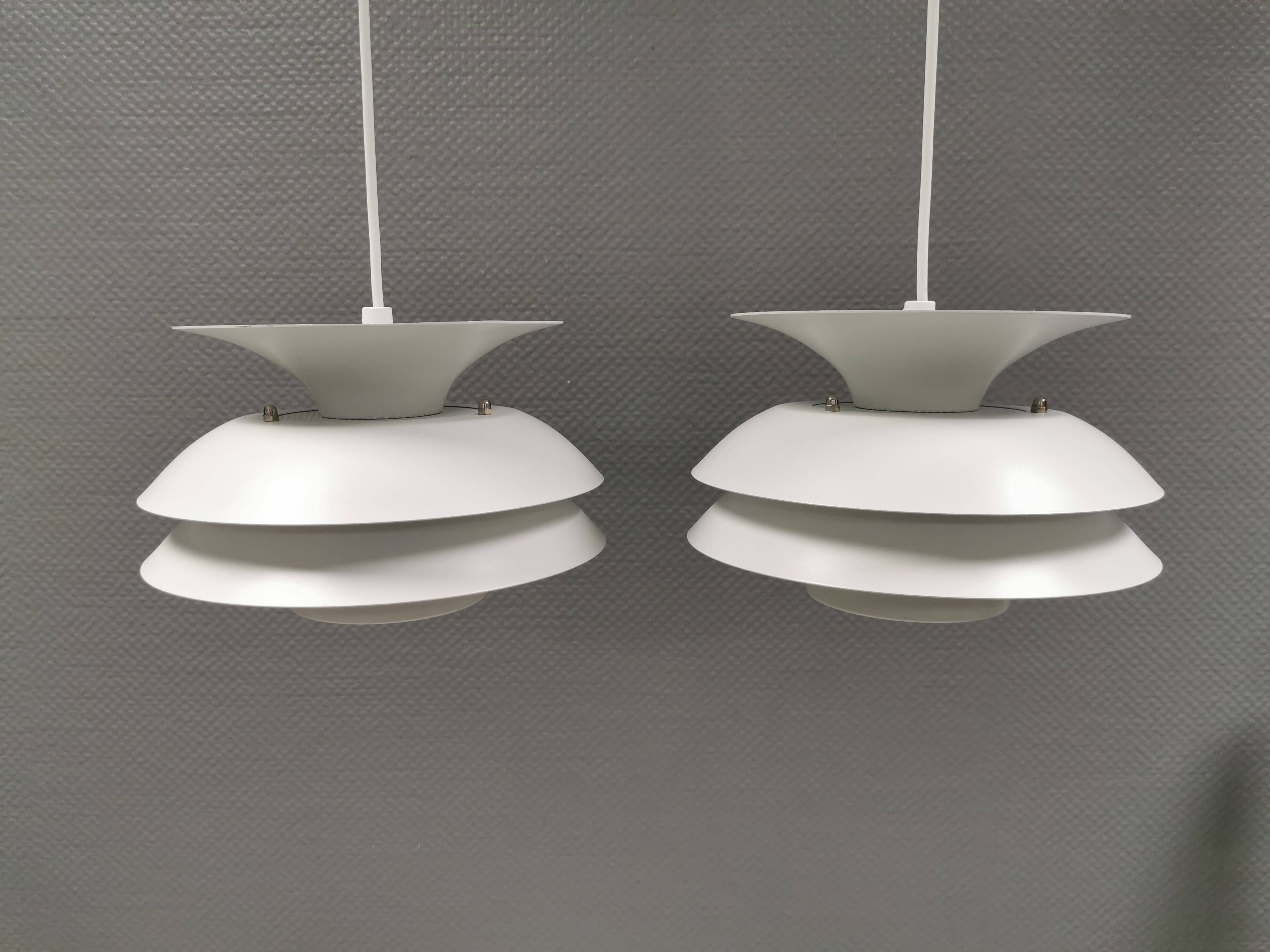 A set of hanging lamps, danish from the 1980s.
