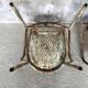 Pair of metal armchairs